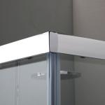 Cabine de douche d'angle 90 x 90 cm transparente