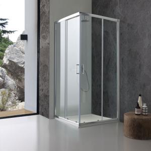 Cabine de douche d'angle 90 x 90 cm transparente