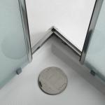 Box doccia angolare quadrato giada 90x90 cristallo opaco 