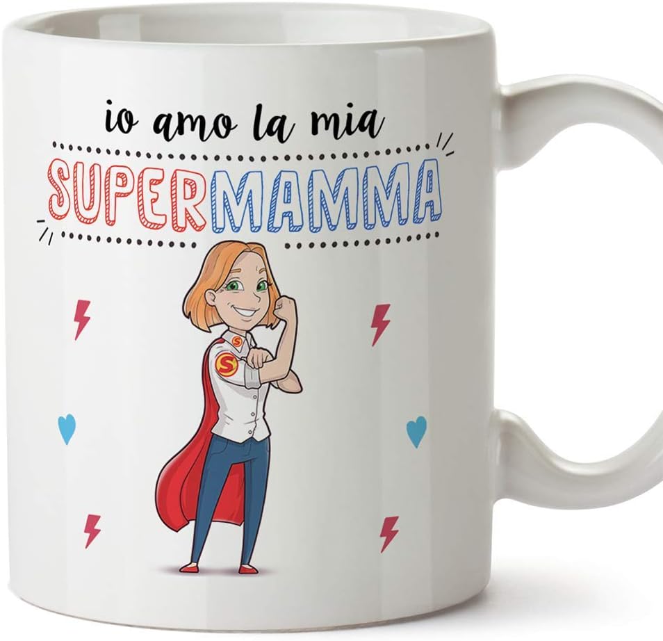 Tasse Super Maman, J'aime ma maman, Idées cadeaux originales pour la fête des 
