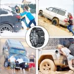 Universal-Schneeketten für PKW, Geländewagen, Transporter, LKW, für 165-285 mm Reifen, mit Schaufel, Schraubenschlüssel und Handschuhe