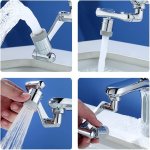 Schwenkbarer Wasserhahn mit 2 Sprühfunktionen, multifunktionale Küchenerweiterung, geeignet für 20 mm, 22 mm, 24 mm Außengewinde, schwenkbar um 1440°.