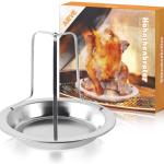 Hühnerbratenständer, klappbarer Hühnerhalter, zum Braten von Hähnchen, für Backofen, Grill, BBQ-Gri