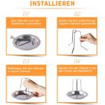 Hühnerbratenständer, klappbarer Hühnerhalter, zum Braten von Hähnchen, für Backofen, Grill, BBQ-Gri