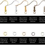 Ganci per orecchini, set per riparazioni o creazioni di gioielli