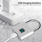 SPORWAY Cadenas à Empreinte Digitale – Étanche, Recharge USB, Sans Clé