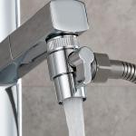 Deviatore adattatore per miscelatore con rubinetto, per doccia, lavatrice, 3 vie, acciaio inox, con adattatori