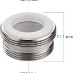 Deviatore adattatore per miscelatore con rubinetto, per doccia, lavatrice, 3 vie, acciaio inox, con adattatori