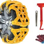Rutschfeste, rutschfeste Bänder, für Schnee, Schneeketten, universal, Reifengröße 165mm TO 275mm, wiederverwendbar, 6er-Pack