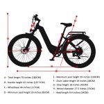 Elektrofahrrad für Erwachsene, 26 Zoll, City-Elektrofahrrad, mit Frontdämpfer, mit 500W Bafang Motor, abnehmbarer Samsung 48V 17.5AH Batterie, GUNAI GN26.