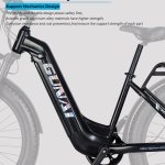 Elektrofahrrad für Erwachsene, 26 Zoll, City-Elektrofahrrad, mit Frontdämpfer, mit 500W Bafang Motor, abnehmbarer Samsung 48V 17.5AH Batterie, GUNAI GN26.