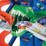Ultimate Garage Assault du robot T-Rex, avec 2 voitures incluses, Hot Wheels