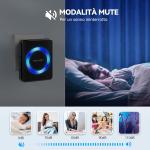 Campanello Senza Fili, Wireless, 60 Suonerie, Indicatori LED, 400 metri, Operativo a grande Distanza, 5 Volumi Selezionabili