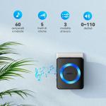 Campanello Senza Fili, Wireless, 60 Suonerie, Indicatori LED, 400 metri, Operativo a grande Distanza, 5 Volumi Selezionabili