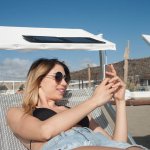 Akku Ladegerät, Solarpanel, faltbar, tragbar, USB, wasserdicht, zum Aufladen von Akkus Telefonen, Handys und Tablets, für den Strand, Camping im Freien zu Hause