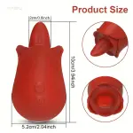 Rose Toy Stimolatore a Lingua con 10 Modalità - Vibratore a Leccata Elettrica per Clitoride - Giocattolo Sessuale Ricaricabile per Donne e Coppie