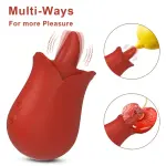 Rose Toy Stimolatore a Lingua con 10 Modalità - Vibratore a Leccata Elettrica per Clitoride - Giocattolo Sessuale Ricaricabile per Donne e Coppie