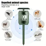 Tierschutzmittel für Wildtiere, mit Soundwave-Technologie, Solarenergie, LED-Licht und Vibration