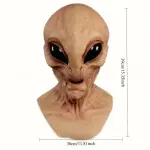 Realistische Latex Maske für Erwachsene – Klassisches Design mit großen schwarzen Augen