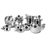 Lagostina Dietetica, Set Batteria Pentole, 24 pz, Acciaio Inox 18/10