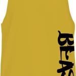 Débardeur de fitness, gym, bodybuilding, gilet sans manches en coton, débardeur de sport, Cabeen Beast, jaune