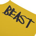 Débardeur de fitness, gym, bodybuilding, gilet sans manches en coton, débardeur de sport, Cabeen Beast, jaune