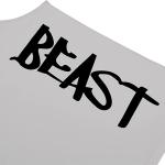 Débardeur de fitness, gym, bodybuilding, gilet sans manches en coton, débardeur de sport, Cabeen Beast, gris