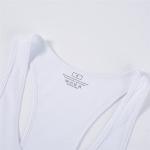 Canotta fitness, palestra, bodybuilding, canottiera smanicato in cotone, sport tank top, Cabeen Beast, bianco