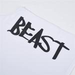 Canotta fitness, palestra, bodybuilding, canottiera smanicato in cotone, sport tank top, Cabeen Beast, bianco