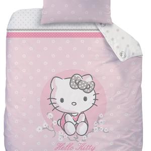 Hello Kitty, Parure de lit, coton, rose, 135 x 200 cm