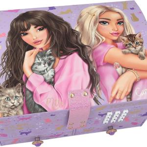 Coffret à bijoux avec code et son, avec miroir, modèle 11901 Top Model, Depesche. 