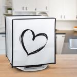 Cover, coperchio, custodia, nero bianco per Thermomix Bimby TM5 TM6 kwmobile