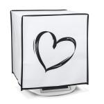 Cover, coperchio, custodia, nero bianco per Thermomix Bimby TM5 TM6 kwmobile