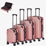 Set mit 4 Reisekoffern Roségold, AREBOS