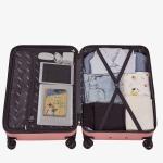 Lot de 3 valises de voyage Or Rose, AREBOS