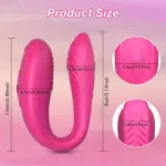 Vibromasseur pour femme, sans fil, jouets pour adultes, pour couples, charge USB, avec double stimulation