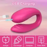 Vibromasseur pour femme, sans fil, jouets pour adultes, pour couples, charge USB, avec double stimulation
