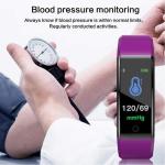 Smartwatch für Sport, Fitness, Fitness und andere 115 Aktivitäten, Bluetooth, wasserdicht, Pulsmesser, Schrittzähler, Kalorienzähler, lila