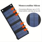 Carica batteria, pannello solare, pieghevole, portatile, USB, impermeabili, per carica batterie telefoni, cellulari e tablet, per la spiaggia, il campeggio all'aperto a casa, mimetico