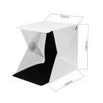 Mini studio fotografico Portatile con luci led, dimensione 23 x 23 x 24cm