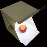 Mini studio fotografico Portatile con luci led, dimensione 23 x 23 x 24cm