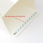 Mini studio fotografico Portatile con luci led, dimensione 23 x 23 x 24cm