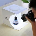 Mini studio fotografico Portatile con luci led e foro superiore 24 x 23 x 23cm 550 ML
