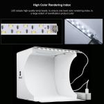 Mini studio fotografico Portatile con luci led e foro superiore 24 x 23 x 23cm 550 ML
