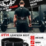 Gewichthebergürtel: für Männer und Frauen, professionell aus Leder, ideal für Gewichtheben, Bodybuilding, Crossfit, Powerlifting und Kniebeugen BEAST RAGE
