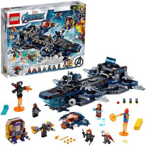Héliporteur LEGO Super Heroes Marvel Avengers avec Iron Man, Thor et Captain Marvel, série Superhero, 76153