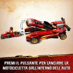 LEGO NINJAGO Super-bolide Ninja X-1, Macchinina Giocattolo e Motocicletta Ninja con Personaggio Cole d'Oro, 71737