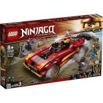 LEGO NINJAGO Super-bolide Ninja X-1, Macchinina Giocattolo e Motocicletta Ninja con Personaggio Cole d'Oro, 71737