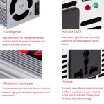DC/AC-Wechselrichter 12 Volt DC auf 220 Volt AC, 350 Watt Leistung