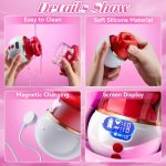 Stimolatore Elettrico per Donne con 10 Funzioni di Suzione e Leccata - Vibratore per Clitoride e Zona Anale con Display LCD - Giocattolo Sessuale Ricaricabile per Coppie